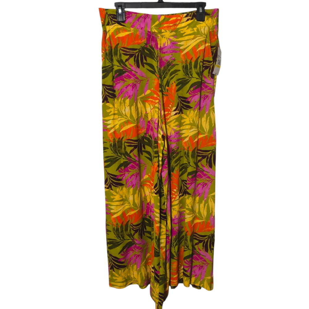 Jessica Simpson Shaye Crop Pull On Medium Botanical Vibrant Pants Vacation